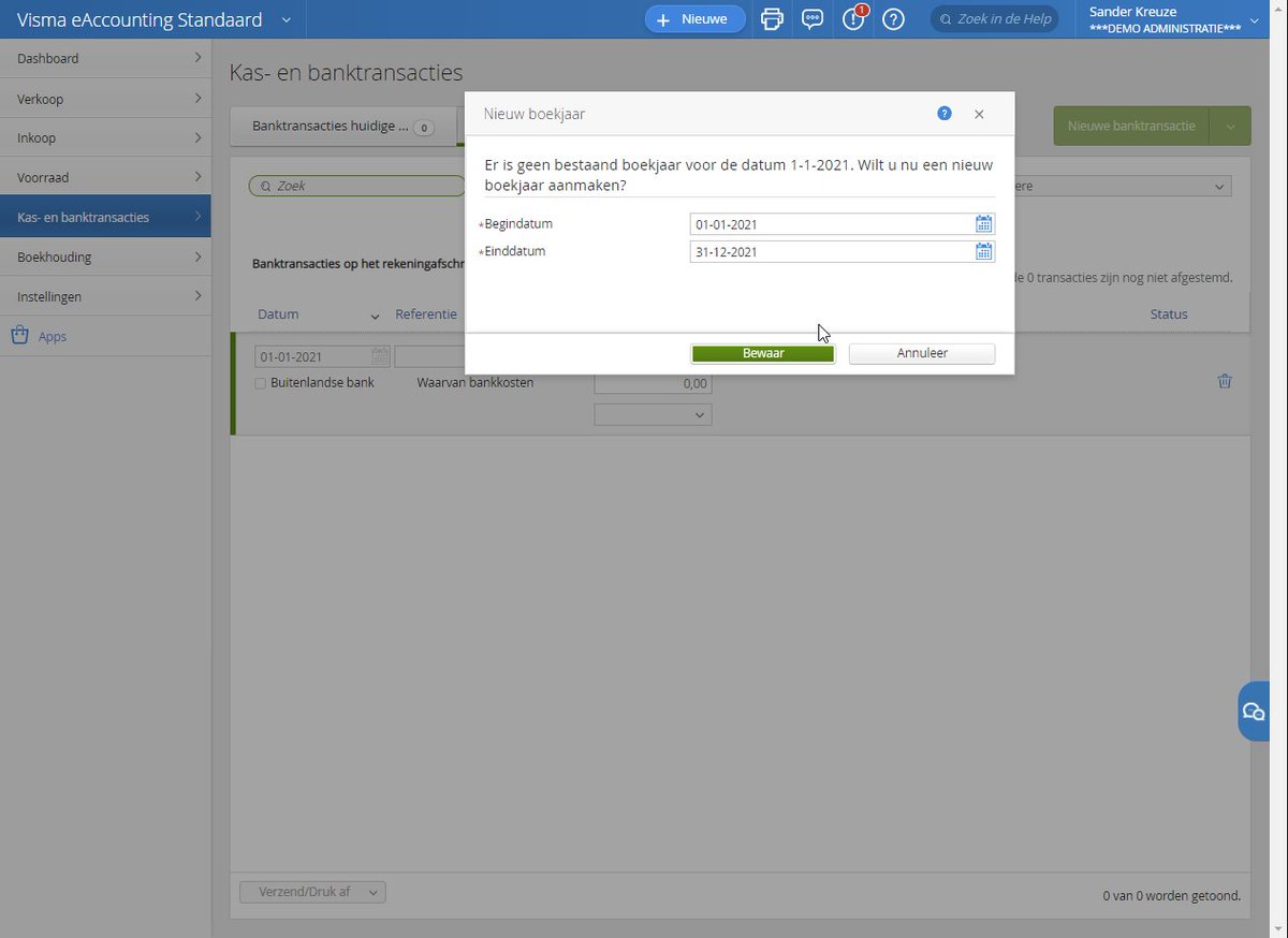 Een nieuw boekjaar aanmaken ingewikkeld? Niet met eAccounting! Een klik en je kan gelijk verder. #boekhouden #een #beetje #leuk #maken