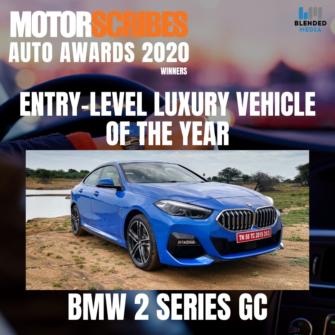VikramGour's tweet photo. Congratulations @bmwindia on einning the Entry-Level Luxury Vehicle Of The Year Award! #2SeriesGC @abhaydange #MotorScribesAutoAwards2020 https://t.co/A5ISRbzJH5