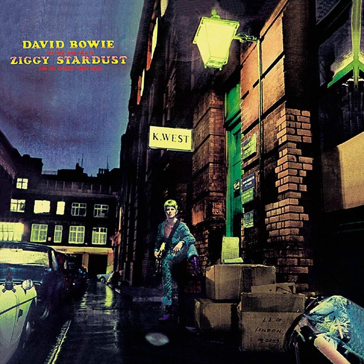 ... on several of Bowie's biggest albums, like these (my two personal favourites): Ziggy... was shot just on London's Heddon Street, which today, of course, is unrecognisable from the cover. (It's a beautiful place to have a summer drink, though.)Underwood was the designer.
