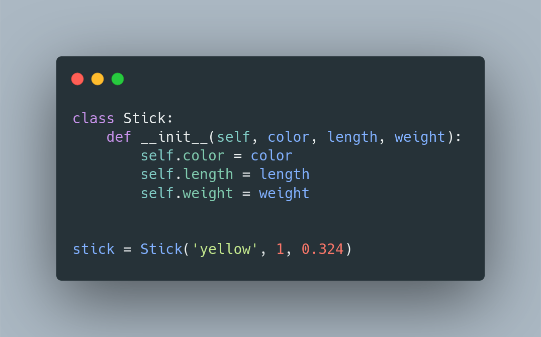  __init__ is the most used one.It's used to construct objects from class A - a constructorYou can define which arguments it takesInside it attributes of newly created instance are set