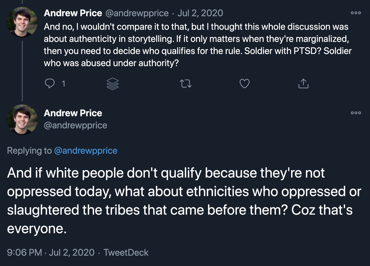 objections to people of color telling their own stories