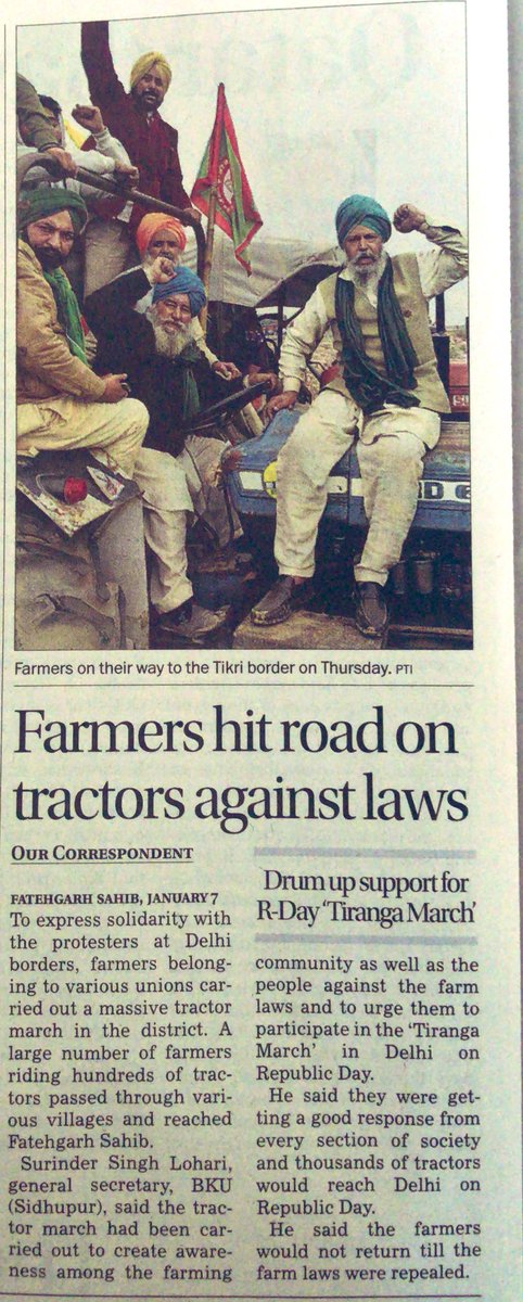 happy949424's tweet photo. #kisaan_majdoor_ekta @Kisanektamorcha #tractor2twitter #support_farmers #save_country https://t.co/2X3JceqeOH