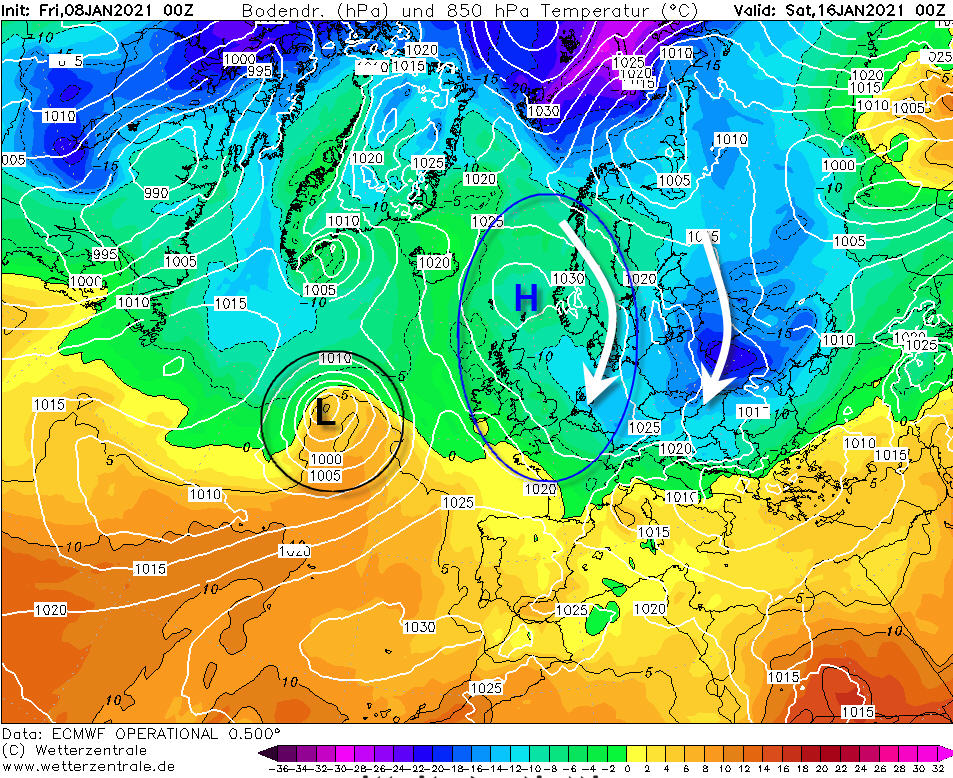 Alpenweerman's tweet photo. Zoals al eerder beschreven / benoemd zijn er naast zachter ook (veel) koudere oplossingen / signalen en dus nog steeds hoop voo de winterfreaks. De ECMWF OPER heeft er ook wel oor naar. Straks meer in een weer update Alpen-Benelux door onze weerman Sander Engelen  #winterwer https://t.co/93HjllLOFt