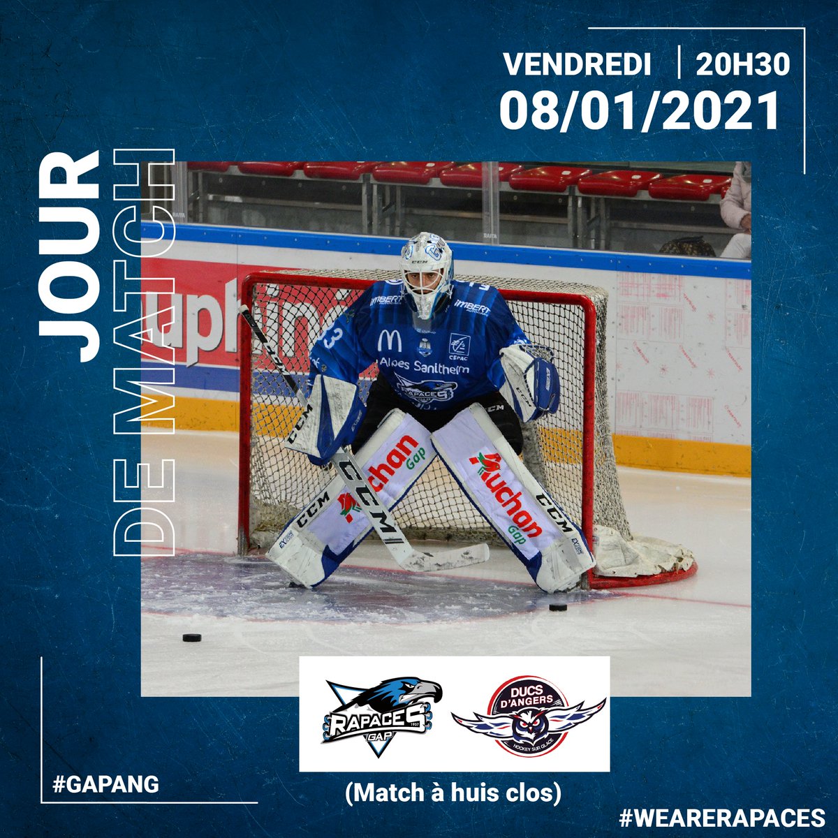 Lesrapacesdegap's tweet image. 🦅 GAME DAY 🦅
Reprise de la @LigueMagnus aujourd'hui ! 🥳
🏟 Alp'Arena
🆚 @DucsdAngers
🕦 20h30
⛔️ Huis Clos
📹 @FanseatGap