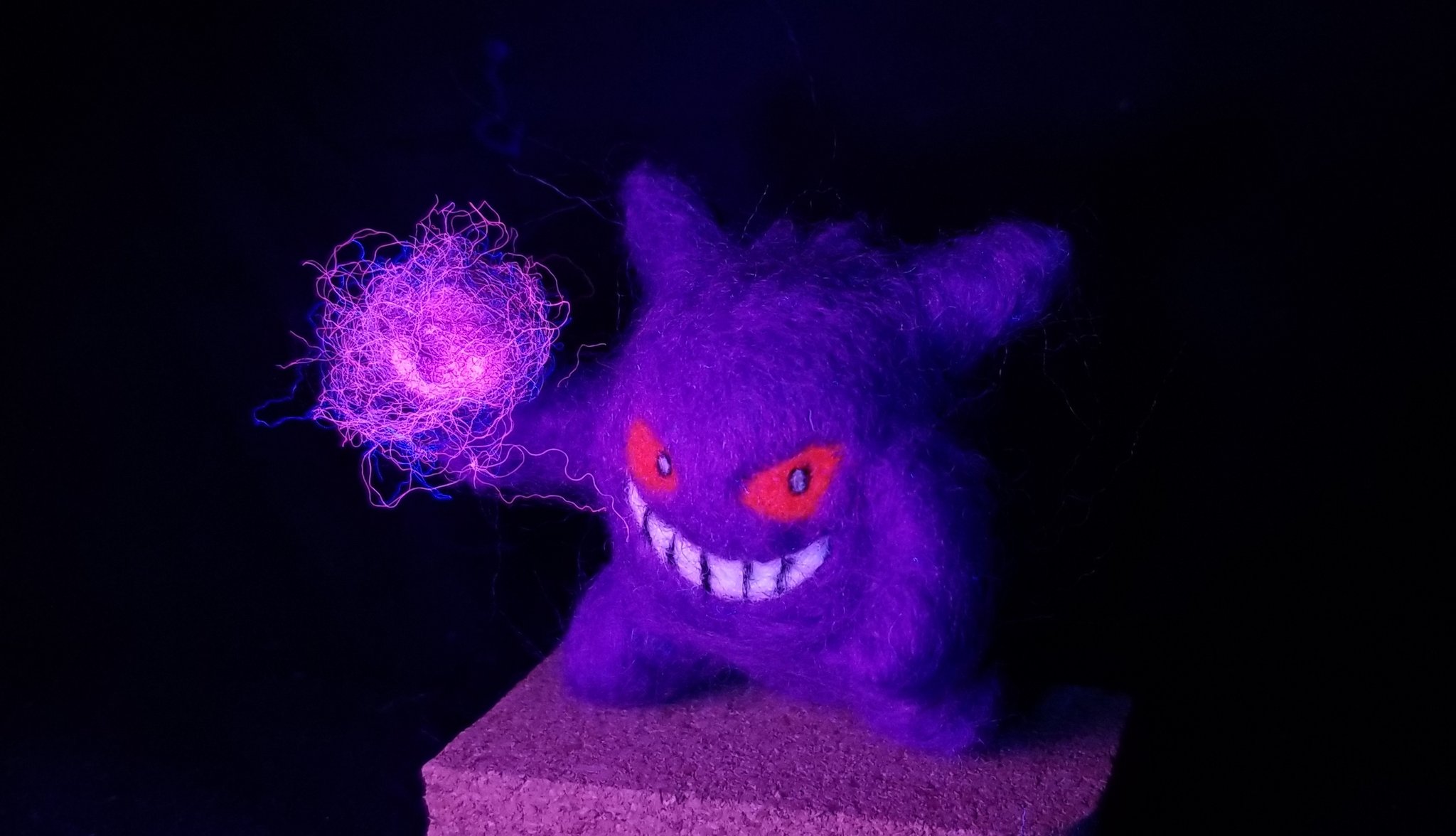 にょほ 羊毛卿 ゲンガーを作りました 羊毛フェルト ポケモン T Co Ultcoia7br Twitter