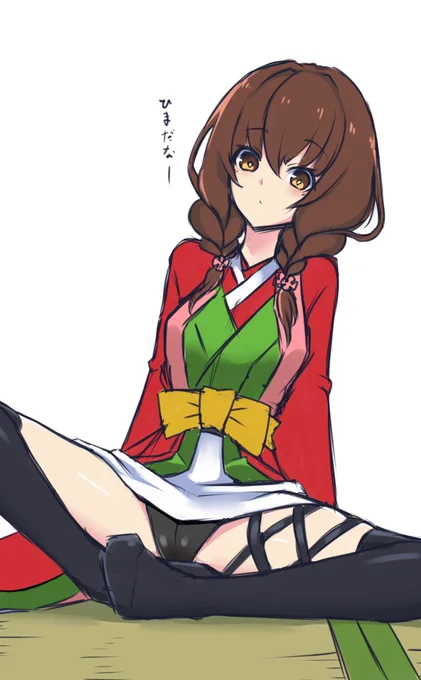 島津ちゃんさすがに畳の上でブーツは脱ぎそうだからニーソだといいなという落書き 