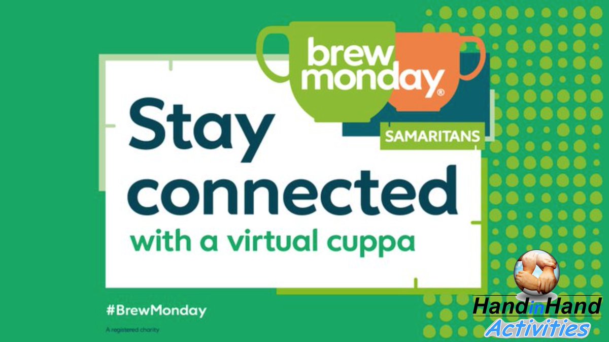 We are hosting a Virtual Brew Monday event on Monday 18th January, 10:30am until 12 noon where we would love for you to connect (via Zoom) for a chat over a brew (or preferred drink). Register at b.link/brew #TheSamaritans #BrewMonday