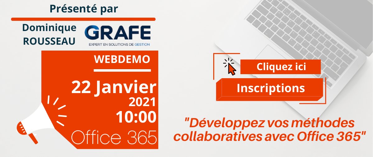 Grafe__Info's tweet photo. 📌 Pourquoi choisir la solution collaborative Office 365 ? 

📅 Rendez-vous le 22/01/21 lors de notre Web Démo Office 365

➡️ Inscrivez-vous dès maintenant : https://t.co/9T4vscg1r4 https://t.co/FcnNS6TUZD
