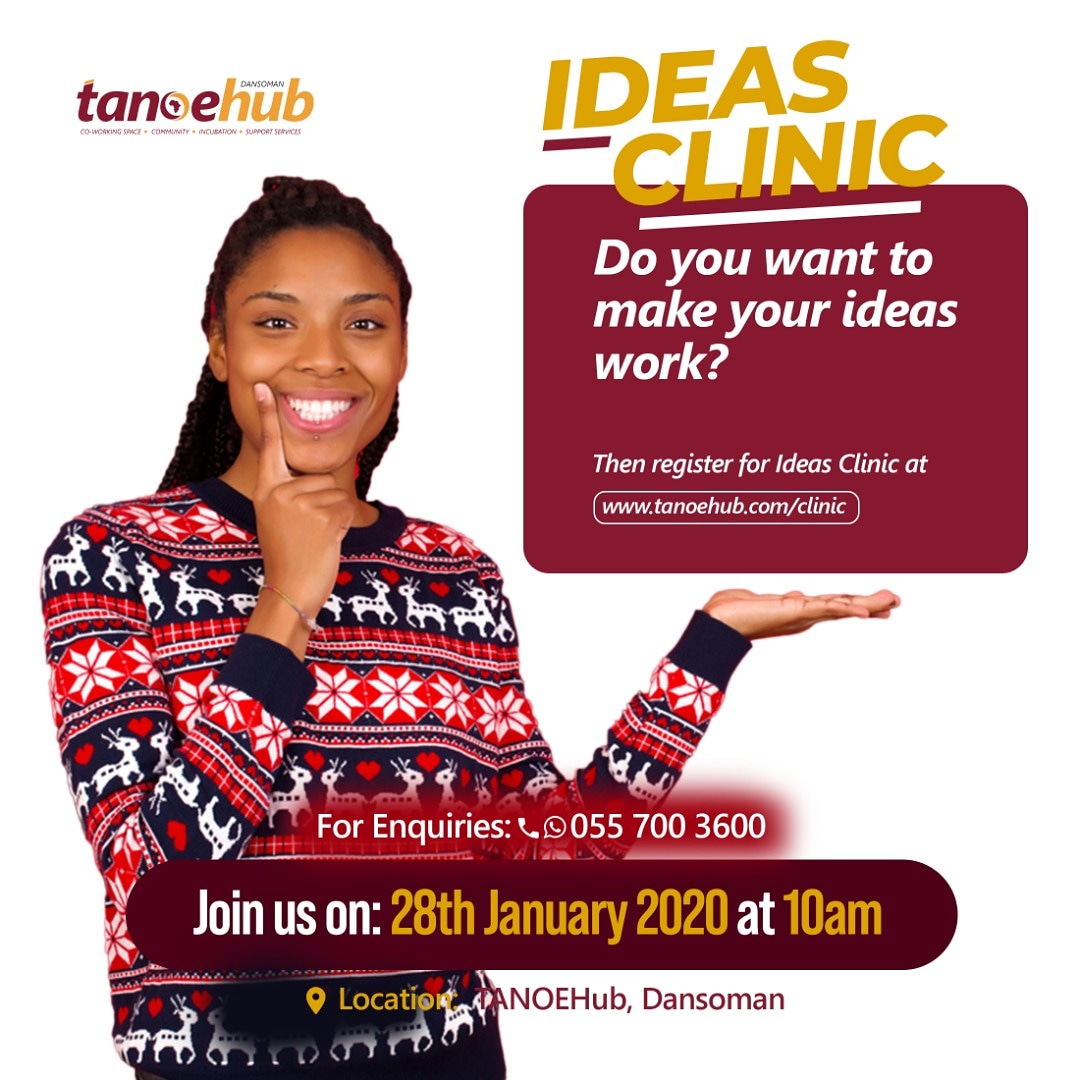 TANOEHub's tweet photo. Your idea can be the next big thing. Sign up here - https://t.co/C4bJv7tCo1  and let's help you out.
.
.
#tanoehub #ideasclinic #entrepreneurship #dansoman #nextbigthing #innovation https://t.co/vEso5Lq5gS