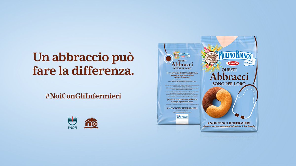 FNInfermieri's tweet photo. Gli amatissimi biscotti @MulinoBianco, in una versione inedita e speciale, supporteranno gli infermieri e le loro famiglie attraverso il Fondo di Solidarietà FNOPI #NoiConGliInfermieri

Scopri di più sull’iniziativa con @barillagroup qui >>> https://t.co/W7PWDLCNhR https://t.co/Xj7NcELxRy