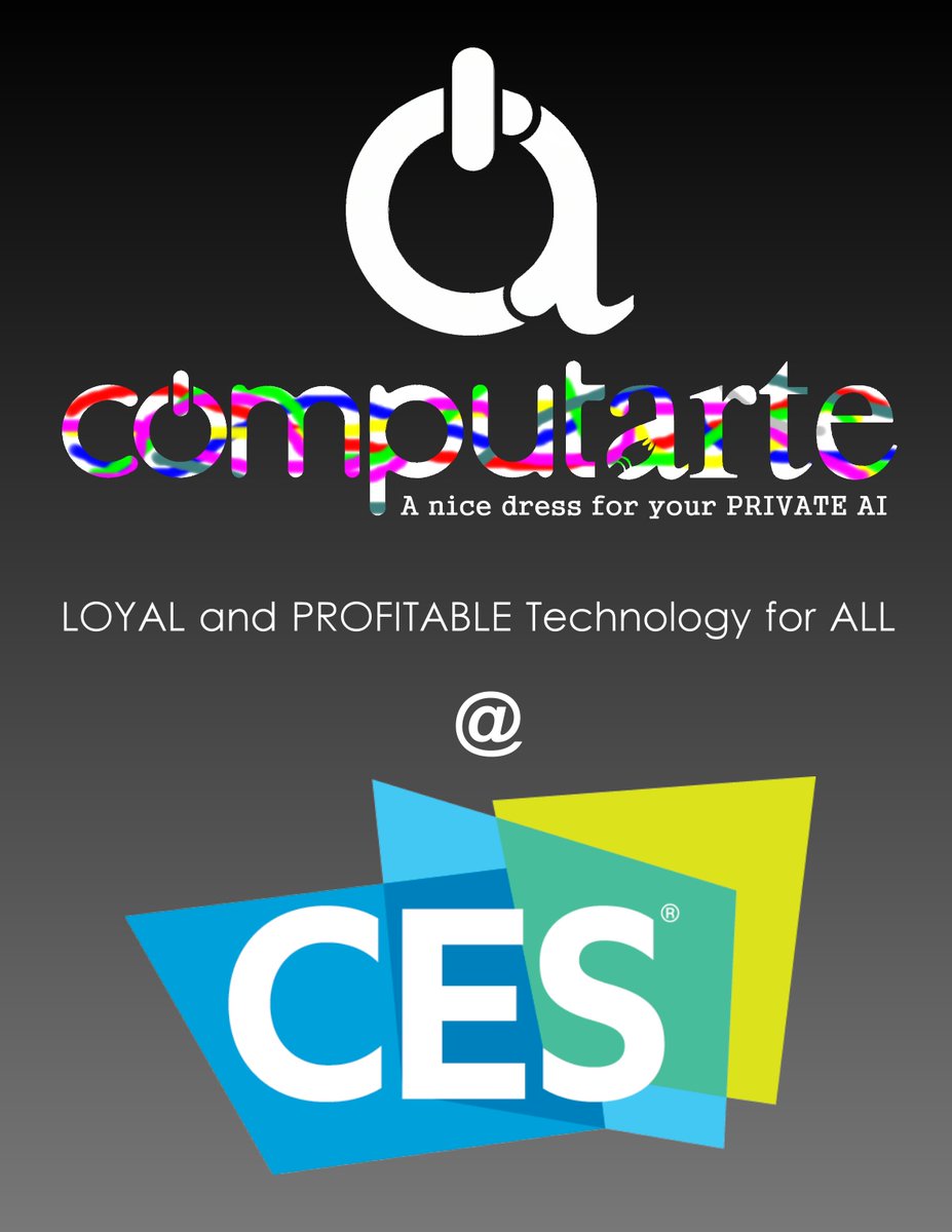 ComputArte's tweet photo. #ComputArte is glad to invite you at #CES2021 all digital. Visit our booth: https://t.co/QnWdAahsgq
Loyal and Profitable tech for ALL
#ComputArte è lieta di invitarvi al #CES2021 tutto digitale. Visitate il nostro stand: https://t.co/QnWdAahsgq
#TecnologiaLEALE REDDITIZIA x TUTTI https://t.co/vzgNQREllV