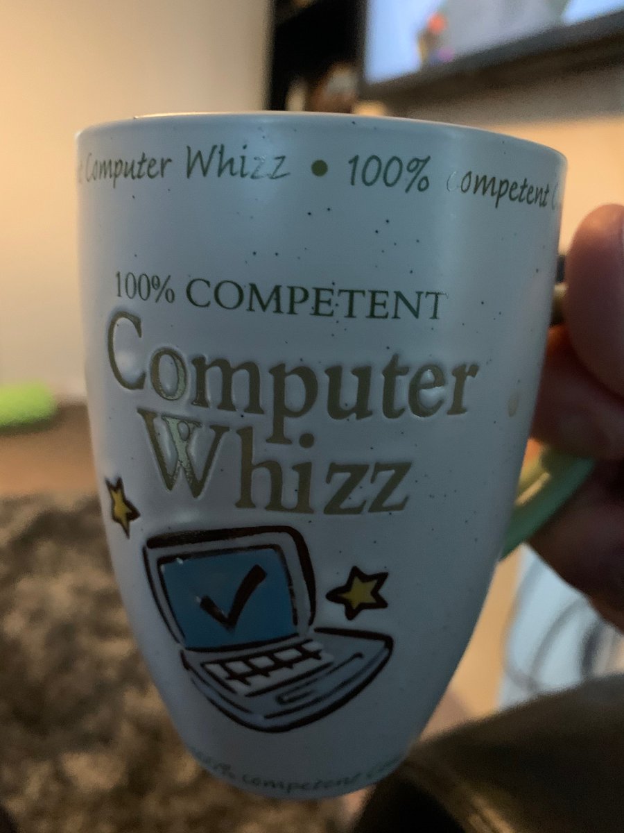 davidwilford's tweet photo. Found this absolute cracker of a mug given to me by my wonderful mother in a Christmas stocking many years ago. So absolutely terrible, it is in fact nothing less than incredible #mug #computerwhizz #cringe #softwarengineer https://t.co/o71zPuK8j6