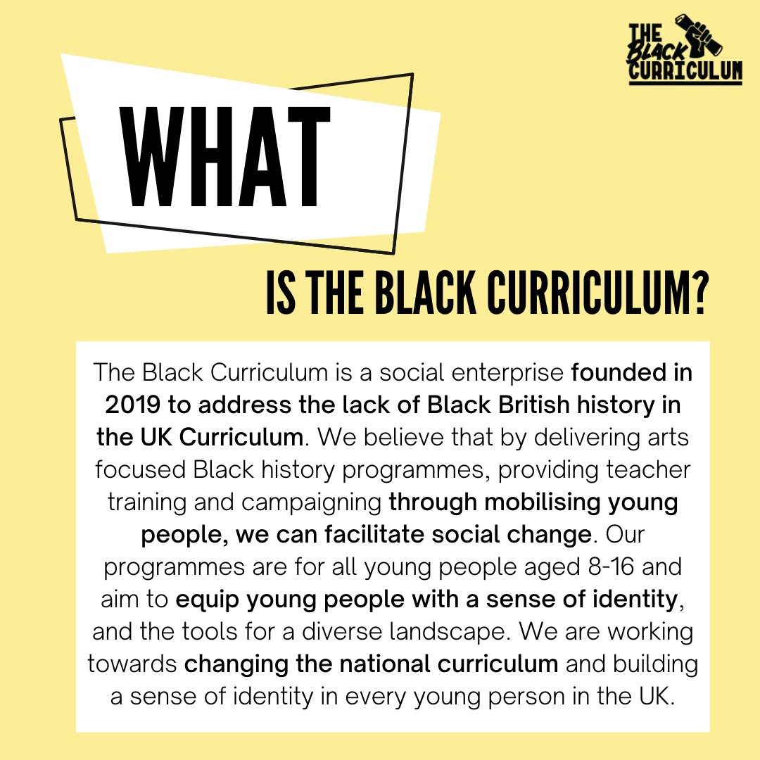 Haven't done this in a while, but if you are looking for a #FridayFollow to add to your list of social accounts to follow, highly recommend @CurriculumBlack.  #TBH365

What do they do? The image says it all 🌟

And in case you weren't sure....Black history is British history!