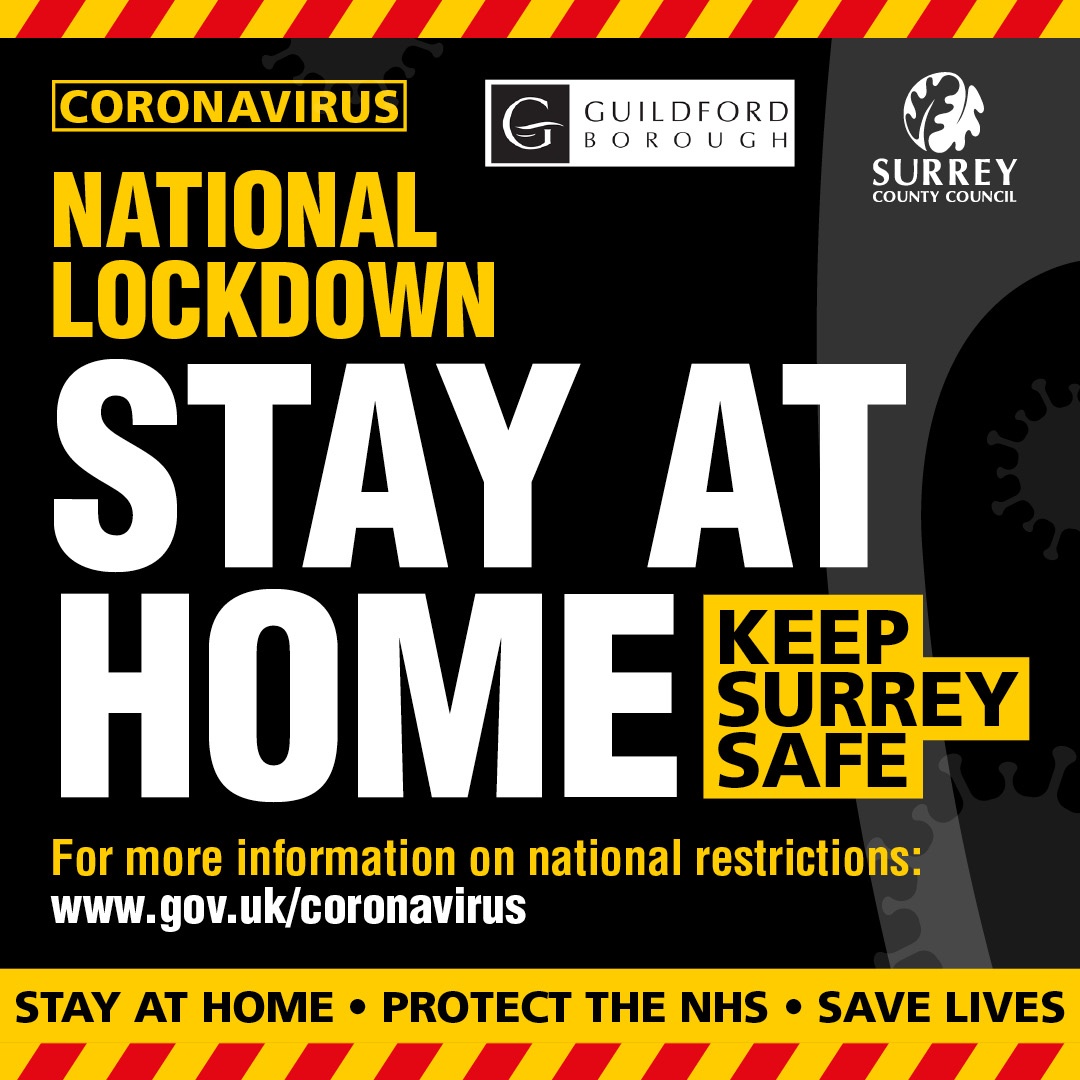 👉 #KeepGuildfordSafe
 
👉 #StayHome 

👉 #ProtectTheNHS

👉 #SaveLives 

👉 #KeepSurreySafe