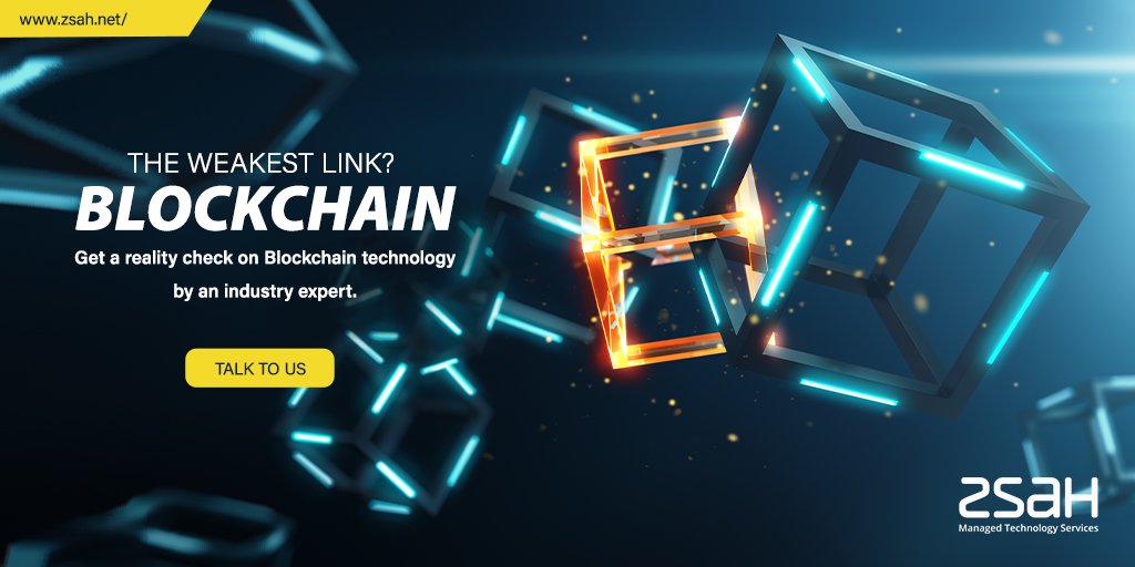 zsahLTD's tweet photo. BLOCKCHAIN: the weakest link? Get a reality check on #Blockchain technology by an industry expert https://t.co/VUV85oBskn #BlockchainWebinar https://t.co/HLk1GPreky