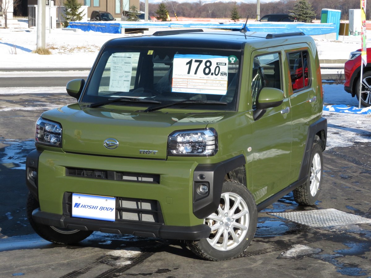 ホシボデー 令和2年6月車 走行50km 純正7incナビ バックカメラ 夏タイヤあり 冬タイヤ装着 コミコミ178万円 グレードは最上級の Gターボ４wd お問い合わせお待ちしております 千歳市 ホシボデー ダイハツ タフト 中古車
