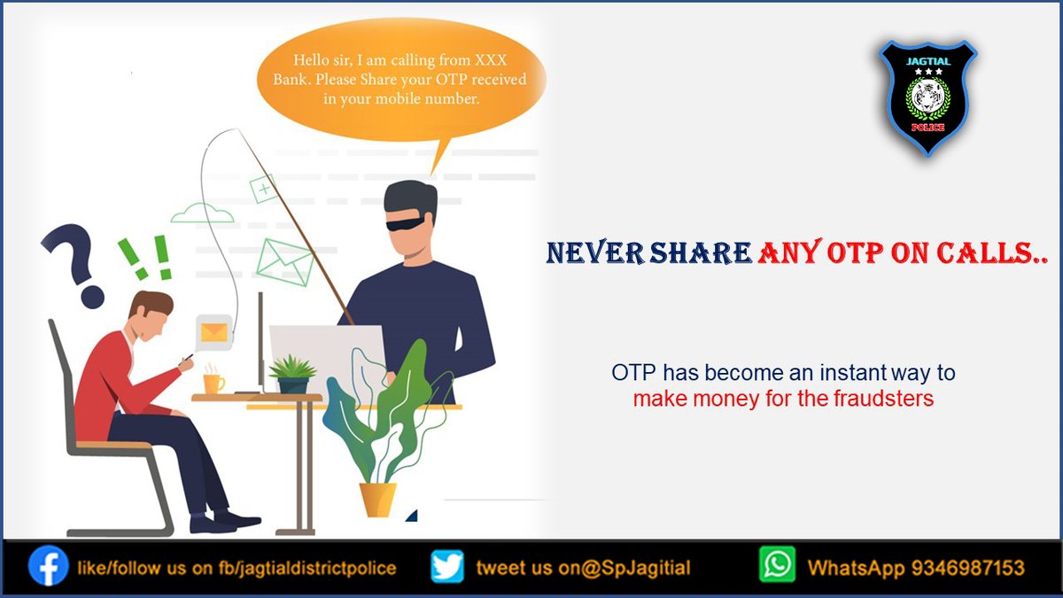 Never share any OTP on calls:

#OTPfraud #FakeBankCallFraud #prizemoney #Fraud #luckydrawfraud