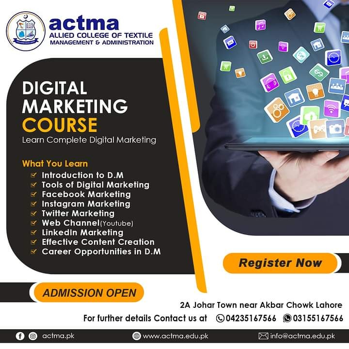 Actmapk's tweet photo. Join Digital Marketing course by Actma Collage and become a Certified Digital Marketing Expert
For more details Contact us or Visit Collage
#actma #actmacollage #joinactma
#DigitalMarketing #digital #Diploma #marketing #training #freelancing #onlineearning #earning #socialmedia https://t.co/G8q7g6MGSR