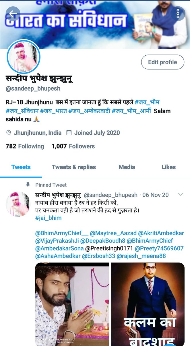 ekhindustani84's tweet photo. Aaj mere 1k mtlb #one_thousand followers compete ho gaye 🙏🙏🙏🙏🙏
Mere sabhi #bhai or #sisters ka tah dil se aabhar vekt karta hu 🙏🙏🙏🙏🙏
@Pankaj_health @Kittupmaurya @SimranMakwana13 @AashiAmbedkar @Ersbosh33 @Preety74569607 @PreetiSingh_017 @AshaAmbedkar @PihuBodh https://t.co/H7Wswz8YLO