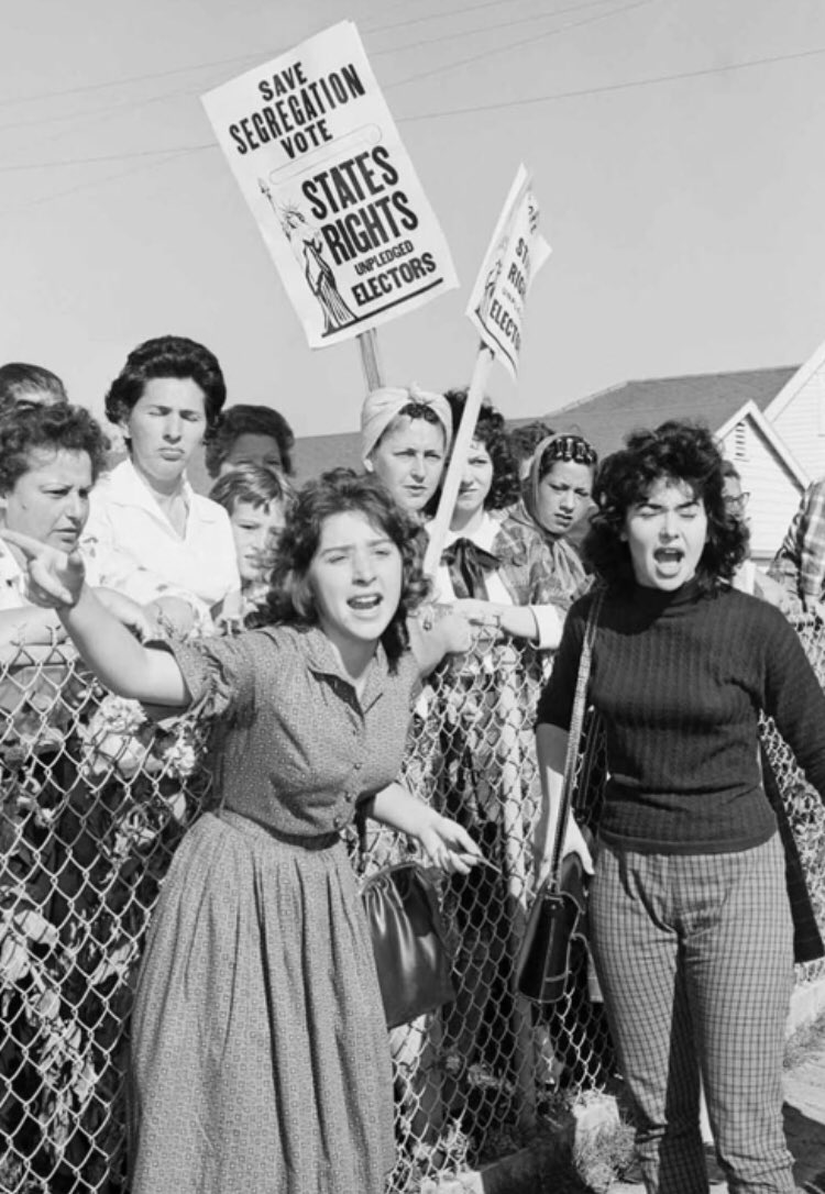 I keep thinking that these are the latest in a long line of violehnt white supremacists. And how Whiteness erases its traces to seem seamless.I only saw these photos of segregationists from the Civil Rights Movement era as an adult.  https://twitter.com/notcapnamerica/status/1346917795083247617