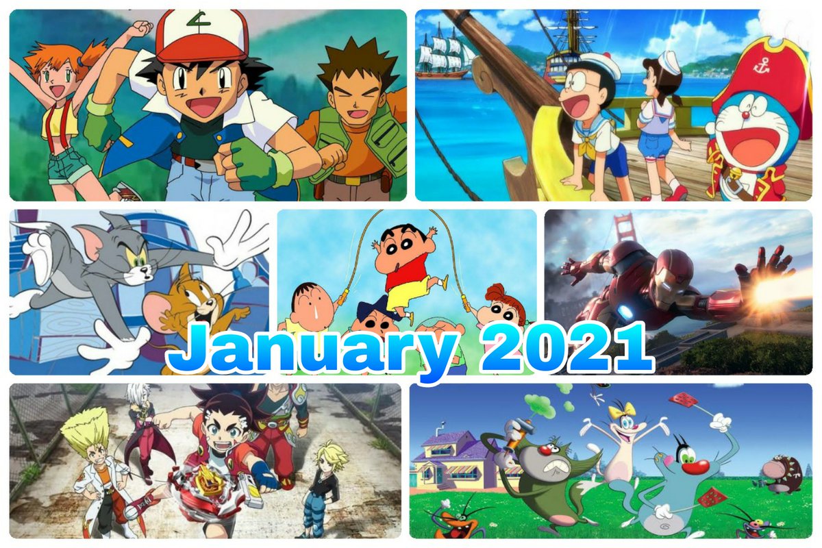 ToonWorldForAll's tweet photo. January 2021 me Indian Anime Channels Par Telecast Hone Waali Anime Movies
Read more :- https://t.co/22J2jyGrlK
#anime #AnimeIndia #AnimeInHindi #Pokemon #Doraemon #Shinchan #Avengers #TomandJerry #Beyblade #AnimeNews #AnimeMovies #IronMan #Oggy https://t.co/DPNR9mqivJ