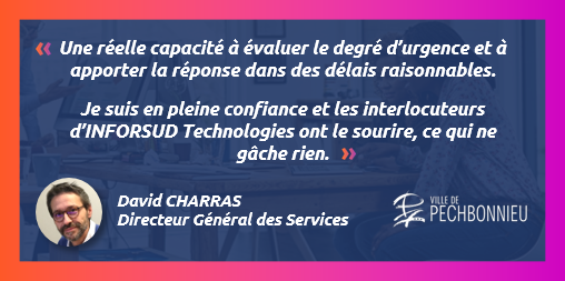 InforsudTech's tweet photo. [TEMOIGNAGE] 💬
Merci à David CHARRAS, Directeur Général des Services de la Ville de Pechbonnieu de nous avoir fait confiance ! 😀
#inforsudtechnologies #témoignage #solutioninformatique #collectivités #collter #DGS https://t.co/lN2vQE0VQk