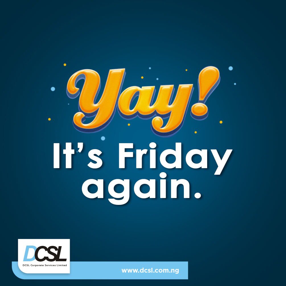 DCSLNigeria's tweet photo. Nothing beats the sweet feeling of Friday, whatever you do this weekend make it worth your while.
__
.
.
#TGIF #FridayCravings #DCSL https://t.co/cvJNeuJE84