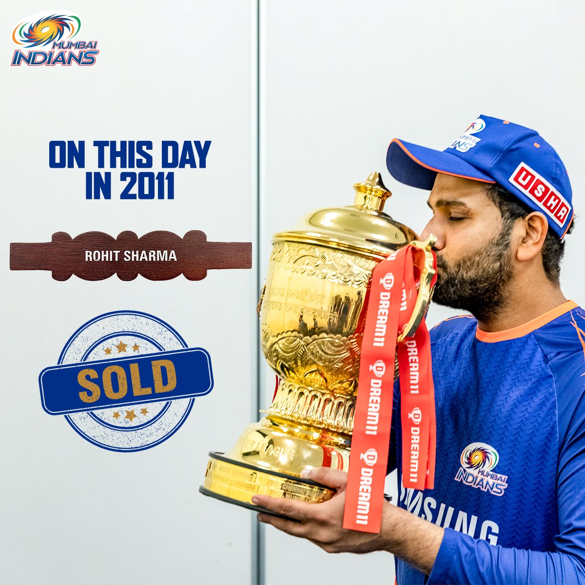 mipaltan's tweet image. #OnThisDay in 2011, we made a successful bid for Rohit Sharma 🌟

A decade later... 👀

5️⃣ x IPL 🏆
1️⃣ x CLT20 🏆

#OneFamily #MumbaiIndians @ImRo45