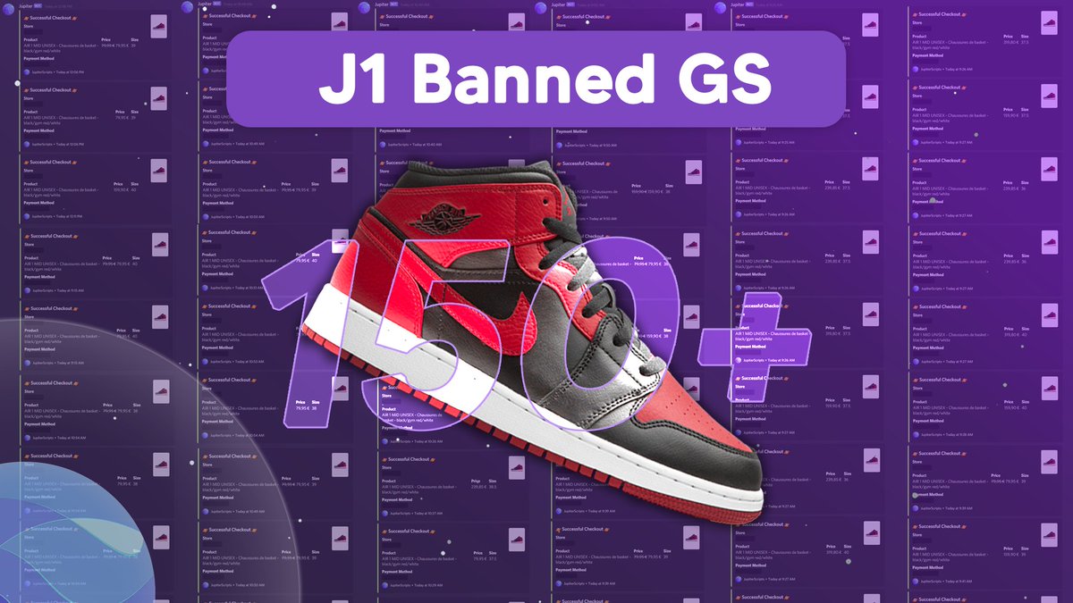 JupiterScripts's tweet image. This morning, our users managed to checkout more than 150 pairs on restocks! 🚀

To celebrate this huge success, we are giving away one invite! 🥳 
Simply Retweet ♻️ Like ❤️ and Follow us👥 to enter.