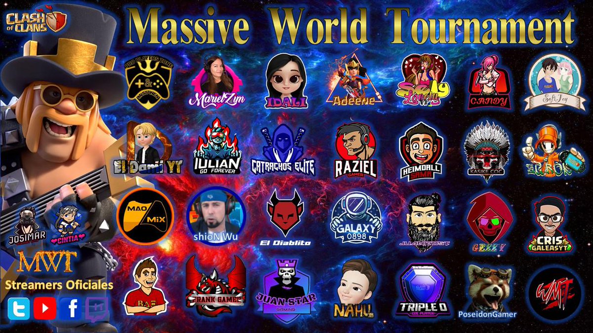 Stremer oficiales de el torneo massive world tournament gracias