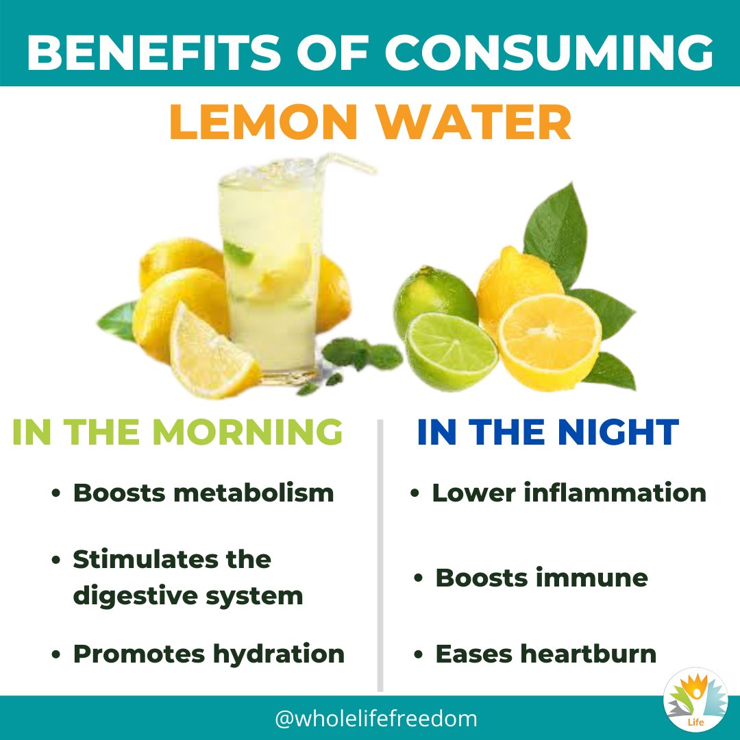wholelifefree's tweet photo. One of the things I start out every morning with: Lemon Water :) Aaaah so refreshing and wakes me right up! If you have a rough time getting out of bed, grab some water &amp; lemon and sip away.

It will hydrate your gut, wake up your organs, and wake up your brain. https://t.co/CjDb1sYnYt