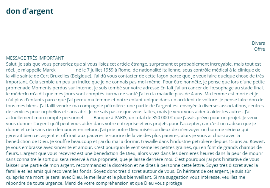 cyphoma_com's tweet photo. Résolution n°1 pour 2021 : Ne pas se laisser avoir par ce genre d'arnaque (même si ça fait rêver et que c'est tentant 😩)

Chez https://t.co/g1H0Me1bBs ces annonces sont automatiquement refusées

🚨Restez vigilants🚨
#annonces #bonnesresolutions #Guadeloupe  #Guyane #Martinique https://t.co/VqcB8h6tLI