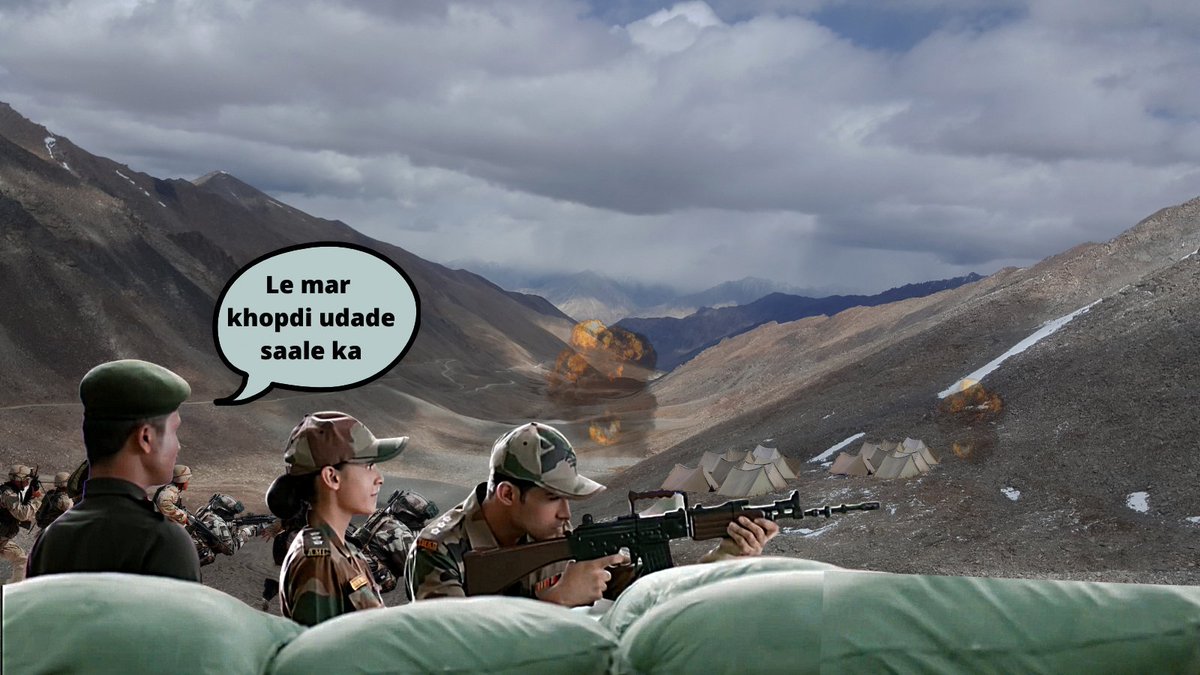 6.As sensed, the terrorist attacked the military camp and SuVan fought bravely with other soldiers. Colonel Gujral motivated them.  #hamaresu1