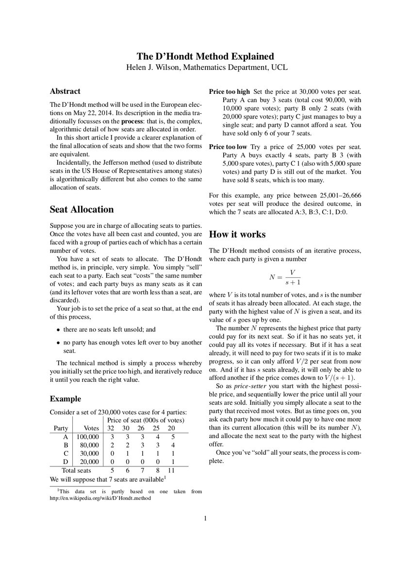 I downloaded the 2016 electoral results from  https://www.parliament.scot/msps/98259.aspx&nbsp;, which conveniently includes the formulaic logic, as well as the results for 2016. Anyone seeking a tutorial on the d'Hondt voting system should read the attached from  @profhelenwilson