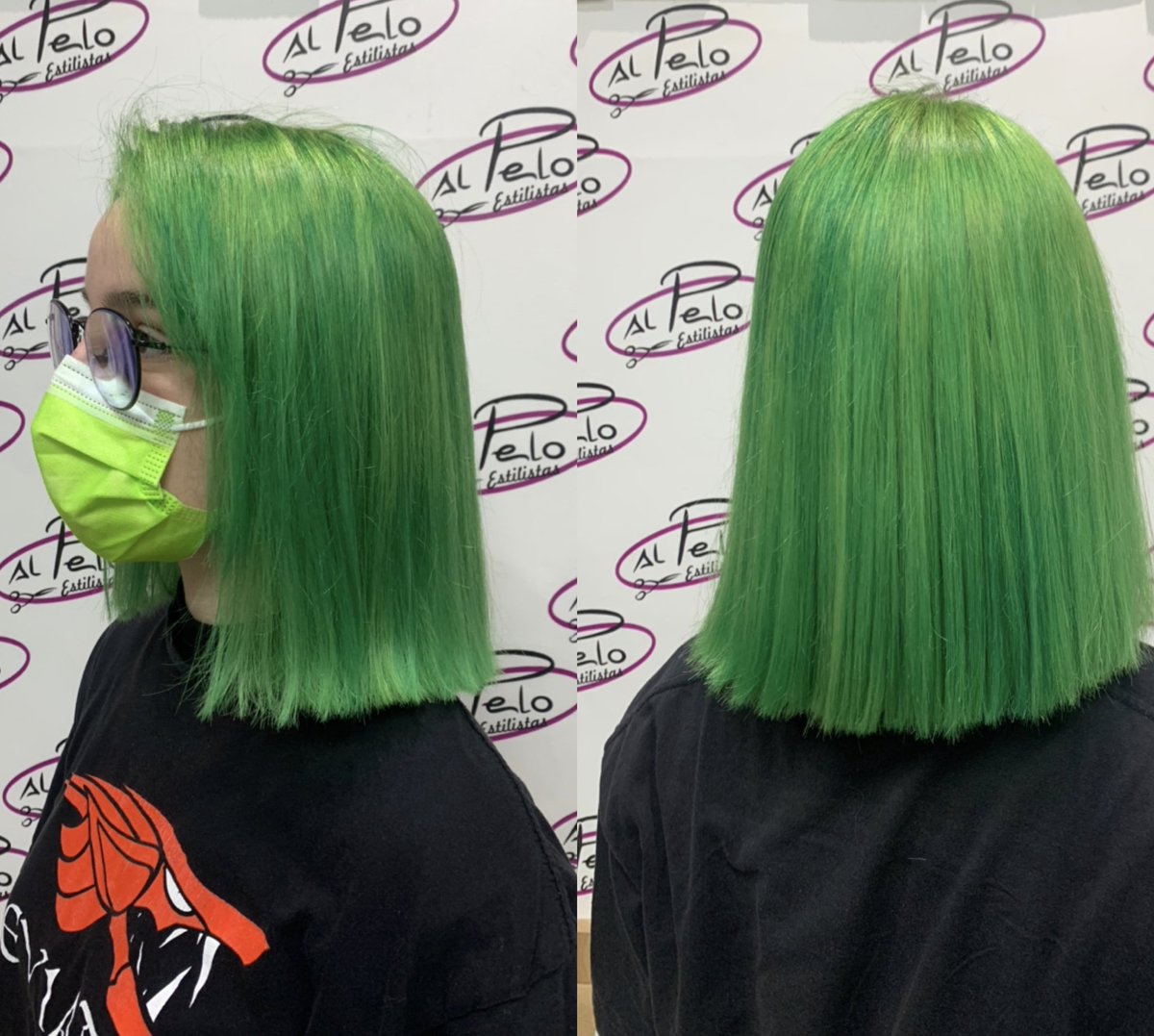 Al_Pelo_'s tweet photo. Verde manzana 🍏 Trasformación #coloresfantasia. #elumen #colormania #mastercolorist #alpeloestilistas #peloverde. #peluqueriaalicante  #peluqueriasanvicente 

✂️ Peluquería: innovadora, progresiva, alternativa y con personalidad.
📲 865 643 449
#alicante https://t.co/Dv9sw80asn