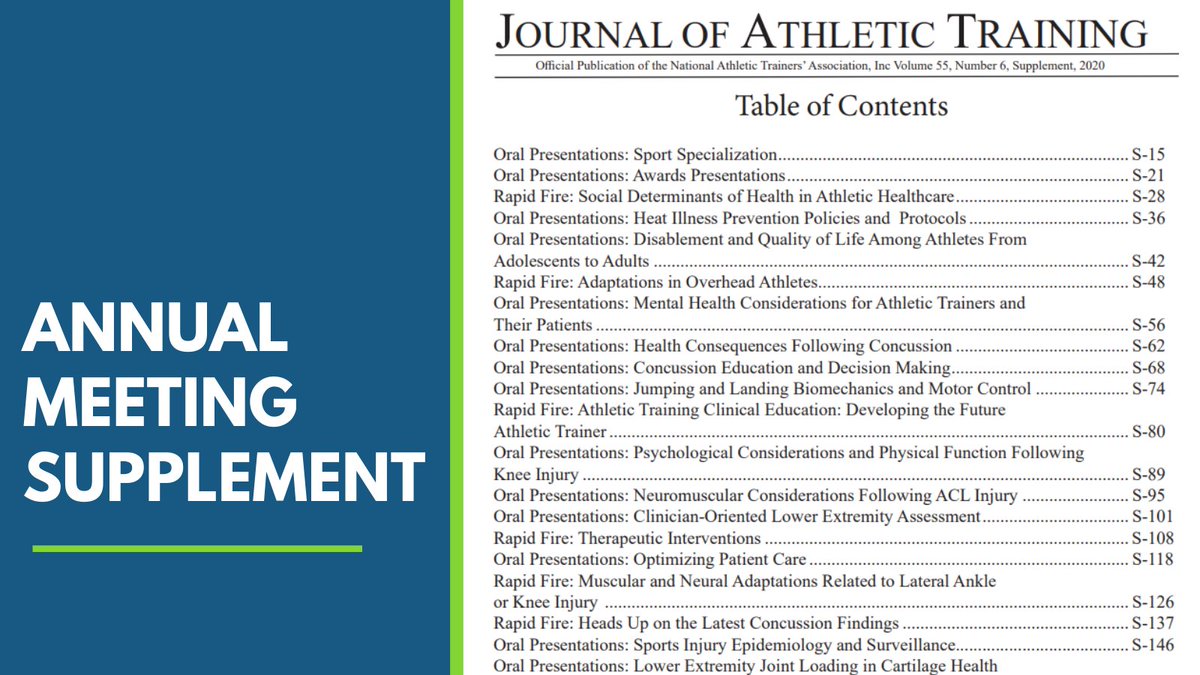 JAT_NATA's tweet photo. The @NATAFoundation free communications supplement from the 2020 @NATA1950 annual meeting is now live on the @JAT_NATA website. #NATA2020
Link: https://t.co/4eV4bAR5J2 https://t.co/6irecpqVD9