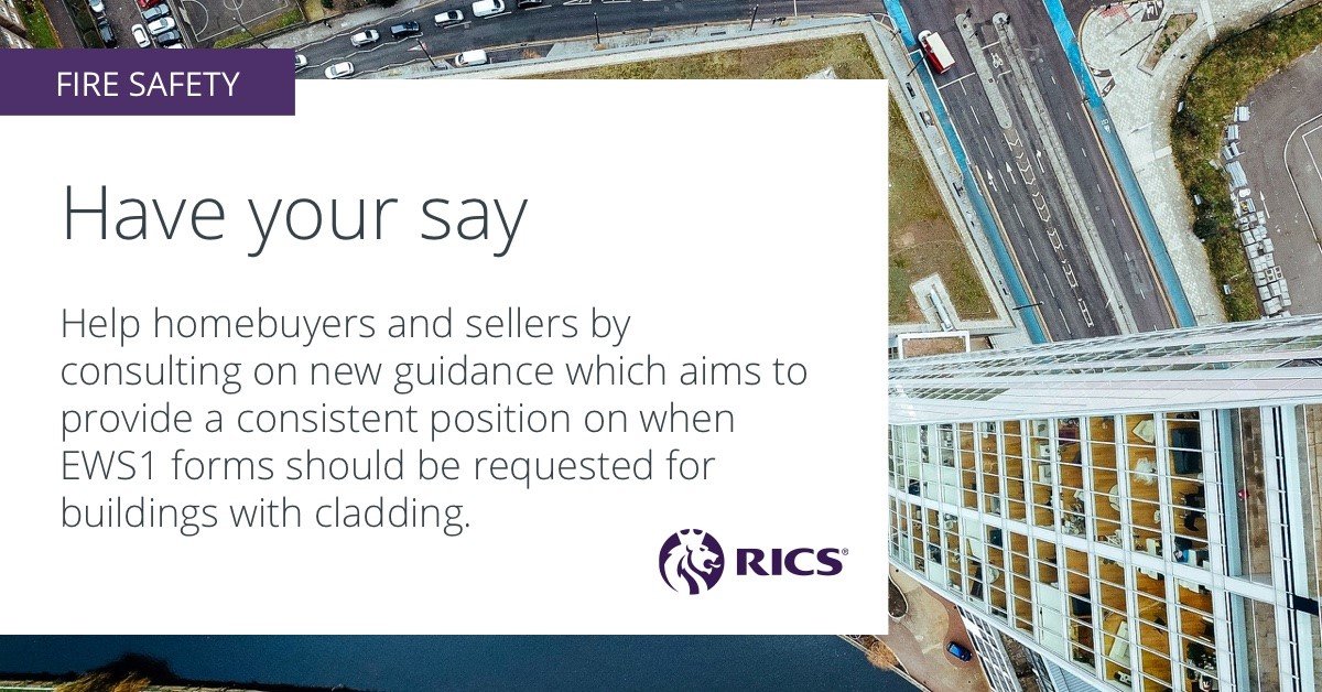 🚨 Today, we’ve issued proposed guidance for public consultation.

To help those profoundly impacted by delays in the homebuying market, caused by safety concerns over cladding and the cost of remediation, we need your input. 

rics.org/uk/surveying-p…