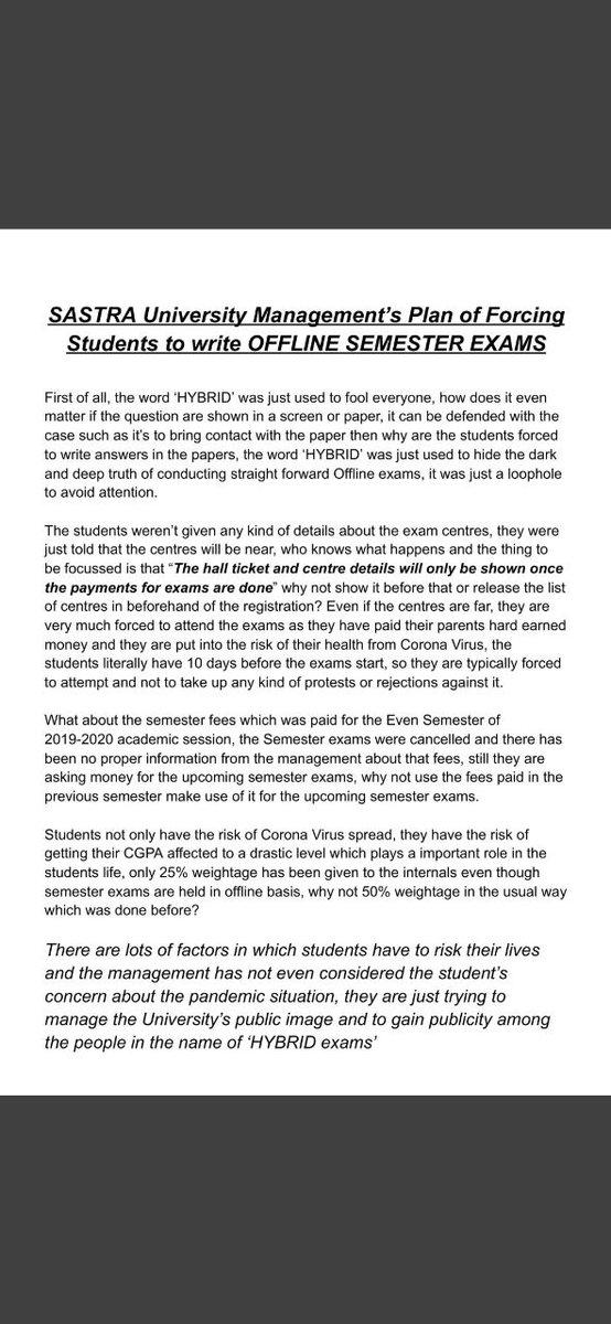 nowsayname's tweet photo. @polimernews Please take action against SASTRA University https://t.co/D0fcQGOYqH