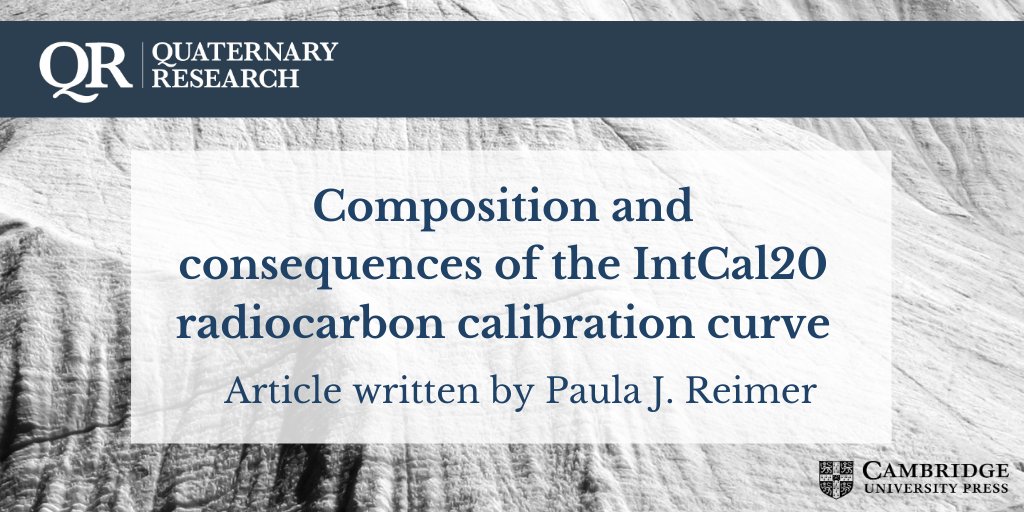 CambUP_EarthSci's tweet photo. Don't miss your chance to enjoy free access to this popular article from Quaternary Research.
Available at https://t.co/uG1SS4ncyS until 15th January.
#Radiocarbon #IntCal20 https://t.co/FmPeKp1hdc