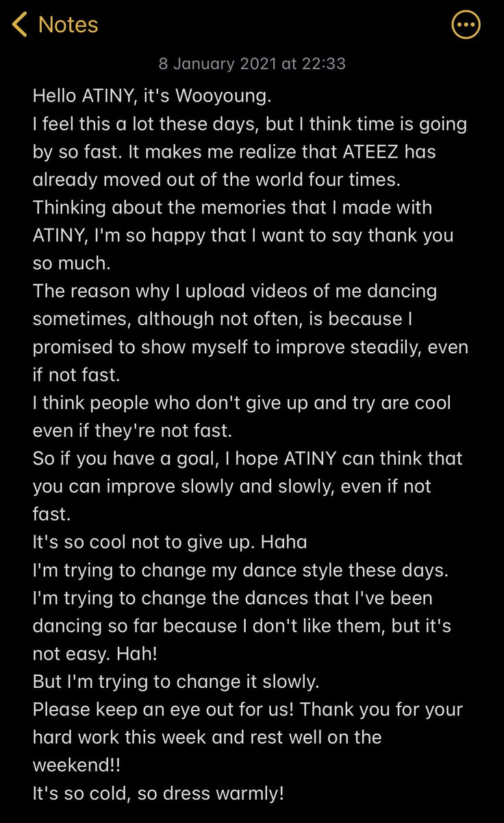 ateezfolderr's tweet photo. #우영 210108 wooyoung fancafe letter eng trans https://t.co/wI5KsVi0r9
