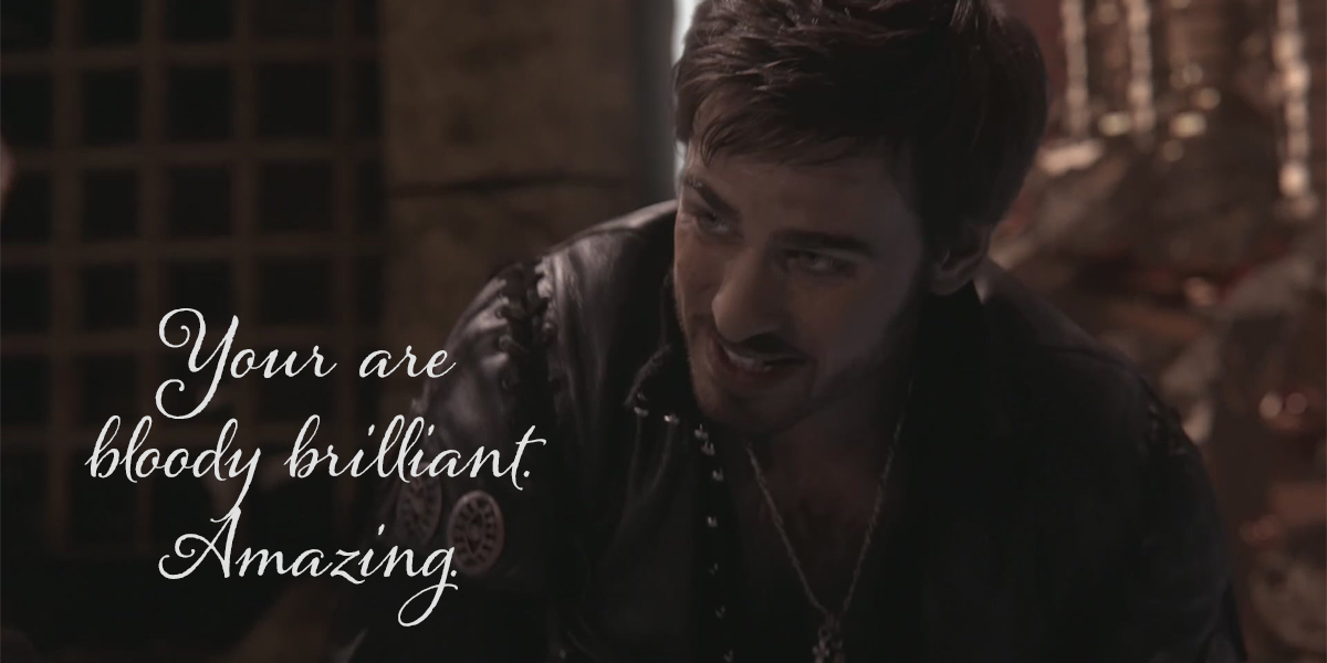 One was quick to throw an insult. The other was quick with the compliments because he saw her for the wonderful heroine that she was. Note: 1) Regina was never consumed by darkness-she’s just a jerk. 2) if a friend has a tendency to call you stupid or an idiot…unfriend them.