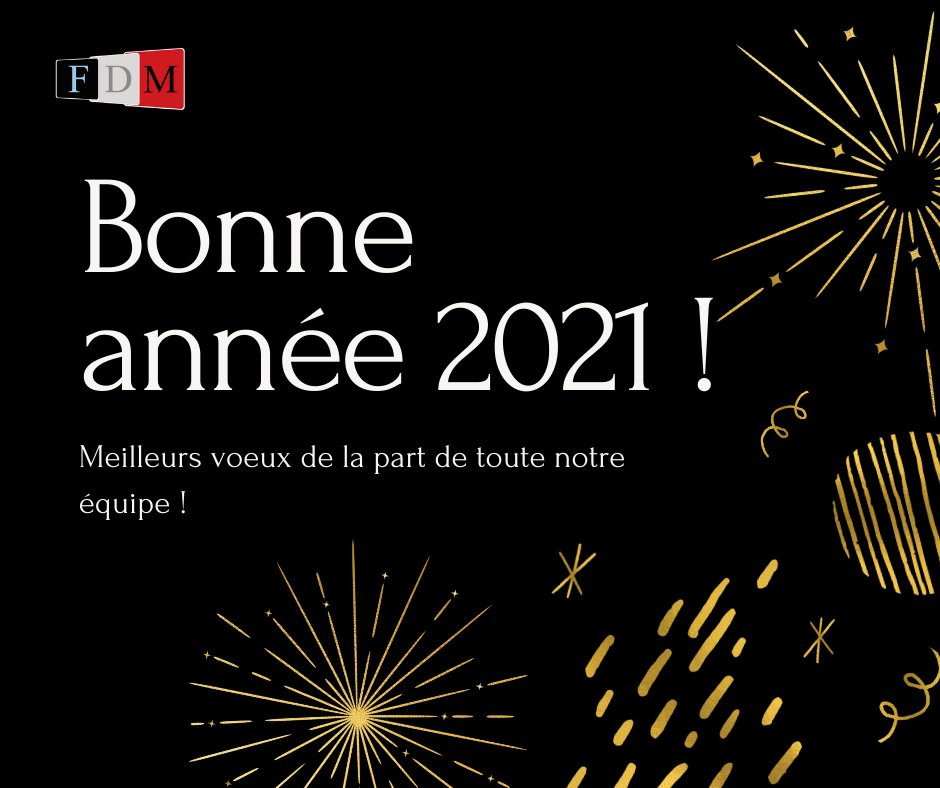 Toute l'équipe FDM TV vous souhaite une merveilleuse année 2021. Que la santé, l'amour et la joie soient au rendez-vous dans les 12 prochains mois 🎊🎉
Restez connectés, de nouveaux projets arrivent à toute vitesse !