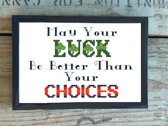 NEW ITEM!
etsy.com/listing/924487…
May Your Luck be Better Than Your Choices
#Lucky #funnycrossstitch #crossstitchpattern #crossstitch #Luckoftheirish #Etsy