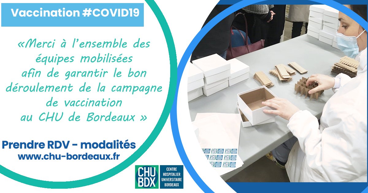 [#VACCINATION #COVID19] ➡️Approvisionnement des #vaccins 💉: les équipes de la pharmacie du @CHUBordeaux sont mobilisées sur la logistique et l'acheminement des #vaccins dans les établissements ciblés. 🙏🏥 #JeMeFaisVacciner #TousMobilises #Bordeaux #Gironde