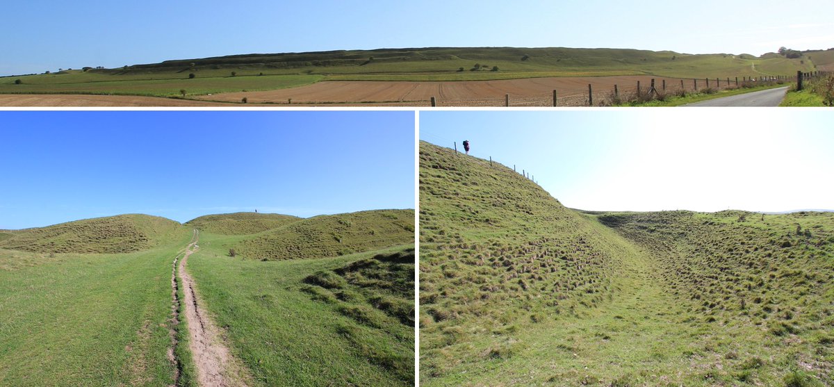 #Top4Memories of places visited for the 1st time in 2020:

↖ Bigbury-on-Sea, Devon [Jan.]
↗ @LymKeyRanger, Hampshire [Mar.]
↙ Fyfield Down, Wilts. [Aug.]
↘ Maiden Castle, Dorset [Aug.]

for #Top4Theme hosted by @CharlesMcCool, @Giselleinmotion, @perthtravelers, and @Touchse.