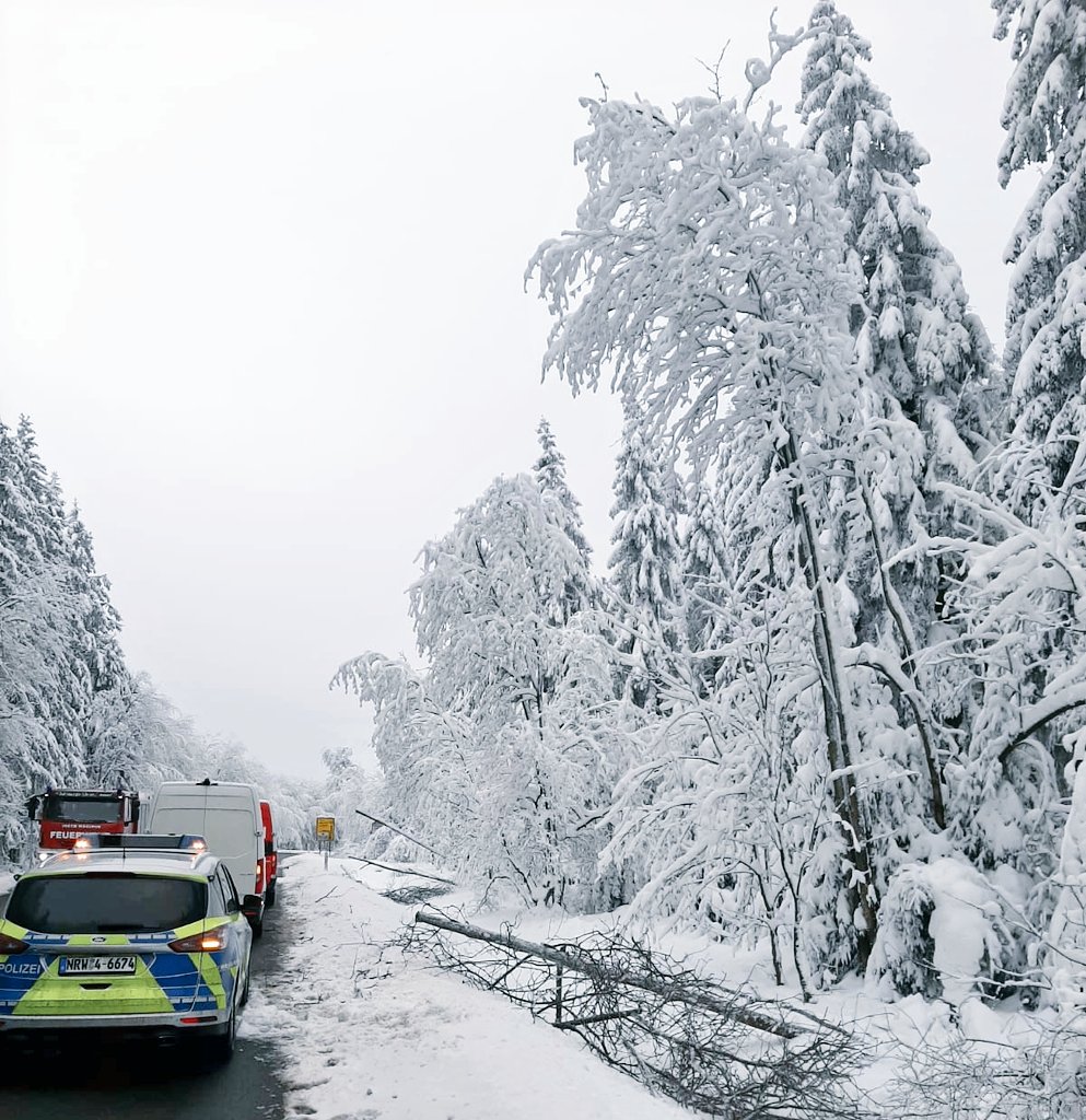 polizei_nrw_eu's tweet image. Heute um 14:18 Uhr, auf der B258 am Weißen Stein bei #Hellenthal-#Udenbreth: "Baum gegen #Pkw" nach Schneebruch.. #Feuerwehr, #Polizei und #Strassenmeister sind heute im #Dauereinsatz. Fahren Sie vorsichtig.