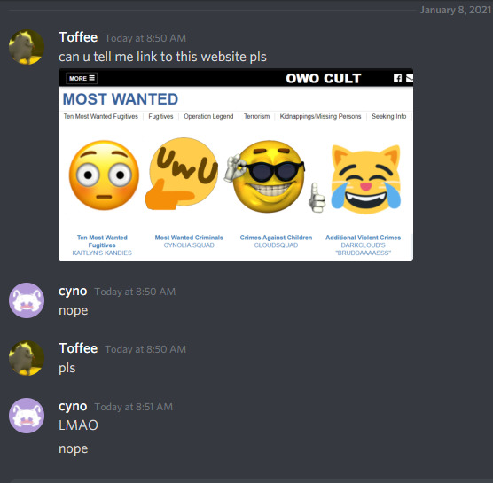Cynolia's tweet photo. BREAKING NEWS. #CloudSquad is DESPERATE for the link of our precious website. too bad <3 https://t.co/jykJzKbelL