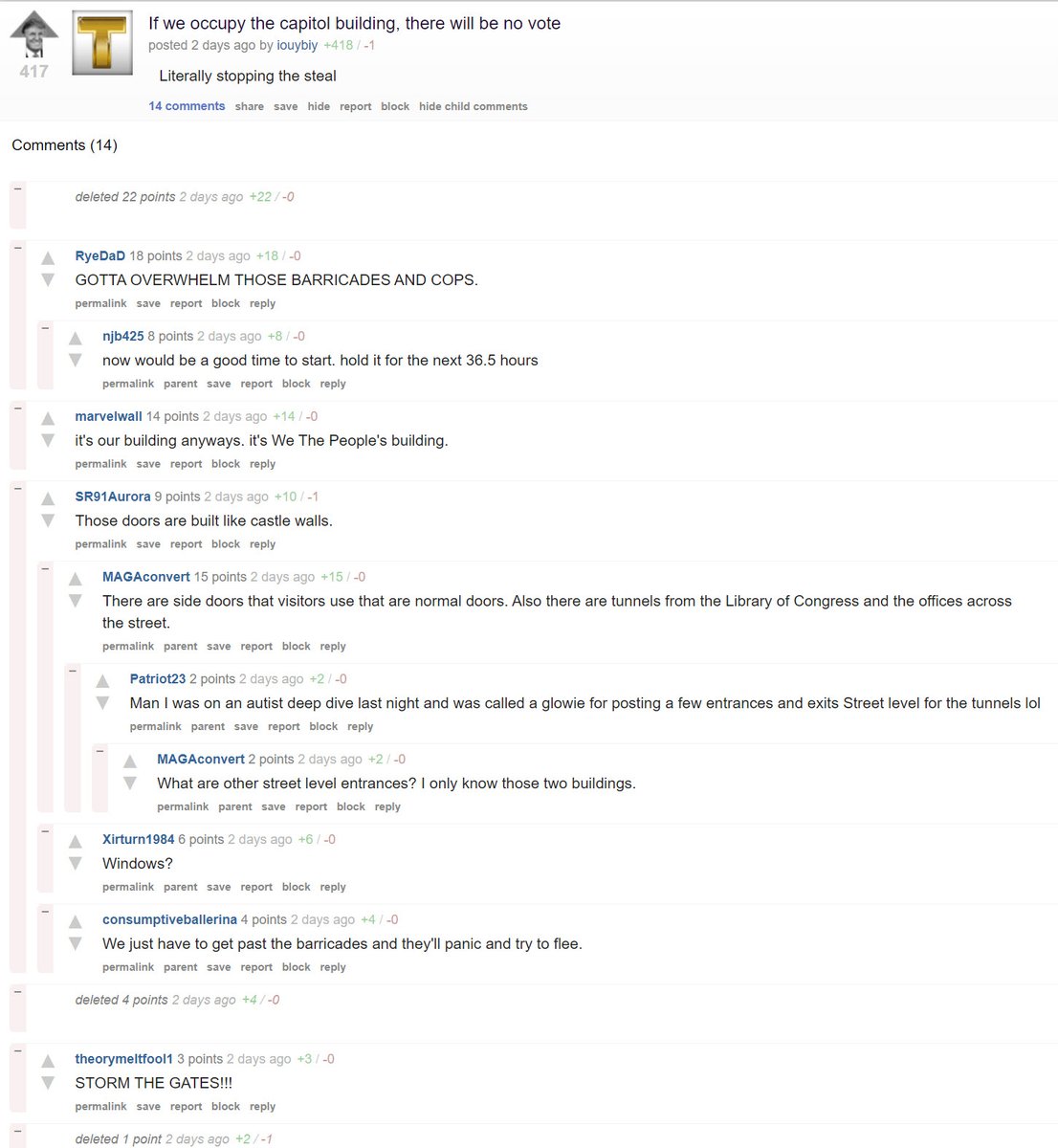 How could the police have ever known they were going to storm the Capitol?????(These posts are from before Trump's speech, check the timestamp in the code)