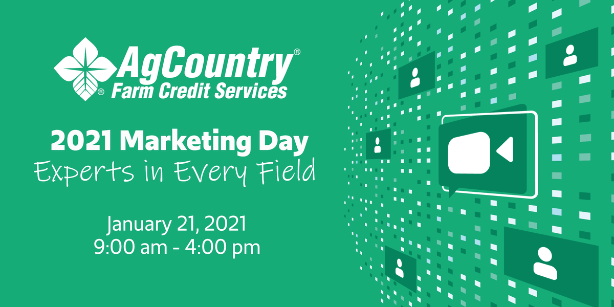 AgCountry's tweet photo. Marketing Day is going virtual! We hope you'll join us for this free event featuring timely topics &amp; great speakers, including @PeterZeihan! Click here to register: https://t.co/WyQIMuKIWY https://t.co/xHcImit430