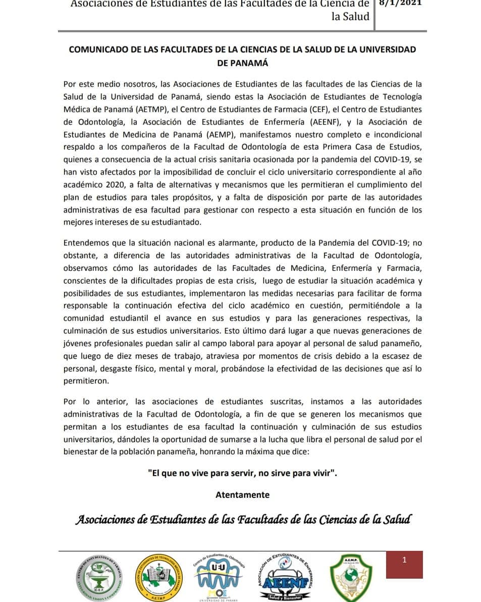 Los estudiantes de la Facultad de Odontología estamos sumamente preocupados! Somos los más afectados de la Universidad de Panamá 💔 y nadie da a conocer nuestro problema!!  <a href="/AlvaroAlvaradoC/">Alvaro Alvarado - Noticias 180 Minutos/ Sin Rodeos</a> <a href="/CastaliaPascual/">Castalia Pascual F.</a> <a href="/tvnnoticias/">TVN Noticias</a> <a href="/TReporta/">Telemetro Reporta</a> <a href="/elsiglodigital/">El Siglo de Panamá</a> <a href="/criticaenlinea/">Diario Critica.Pa</a> <a href="/DiaaDiaPa/">Diario DiaaDia</a>